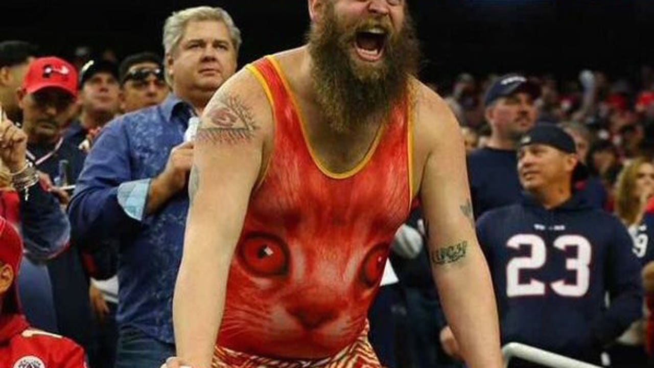 Meet the Kansas City Chiefs' 'Cat Suit Guy,' same as the Royals' Cat Suit Guy